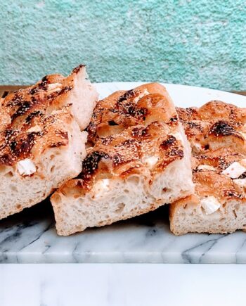 Feta, Sesame & Honey Focaccia Tray